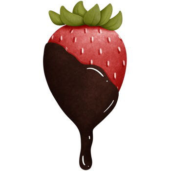 Watercolor chocolate dipped strawberry illustration. Summer fruit clipart. png