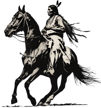 AI generated Portrait of a Native American Indian. png
