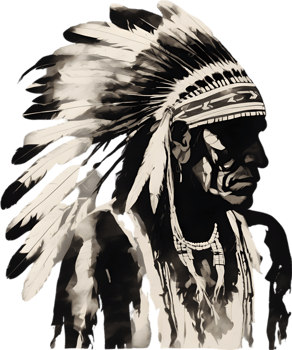 AI generated Portrait of a Native American Indian. png