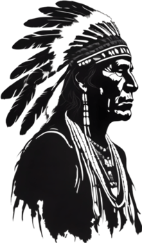 AI generated Portrait of a Native American Indian. png