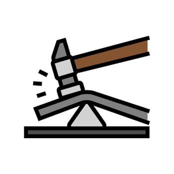 forming blacksmith color icon illustration vector