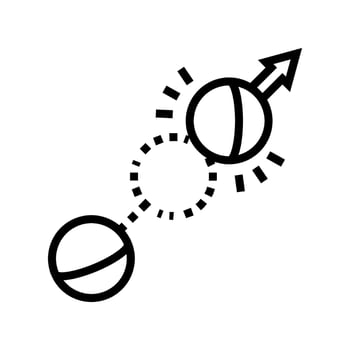 roquet croquet game line icon illustration vector