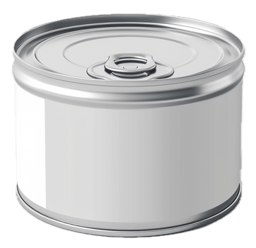 AI generated Blank Tin Can with Pull Tab on White png