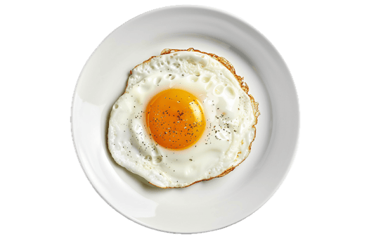 AI generated Sunny Side Up Egg on White Plate png