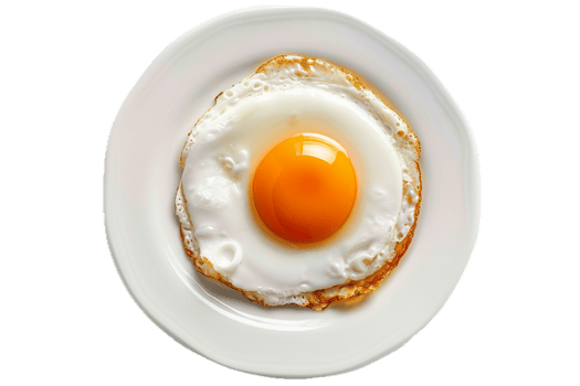 AI generated Sunny Side Up Egg on White Plate png