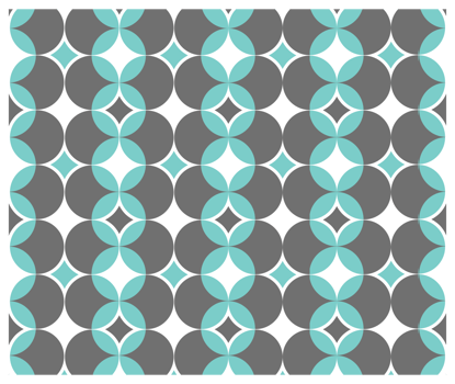 Mid Century Modern Gray And Blue Retro Geometric Circles Pattern png