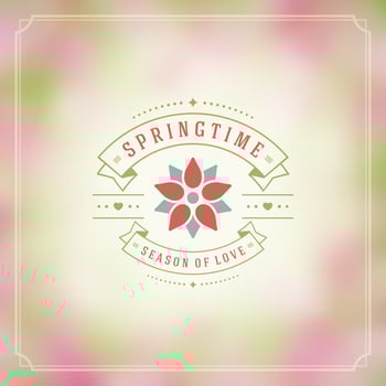 Spring Typographic Greeting Card or Poster Design. vector