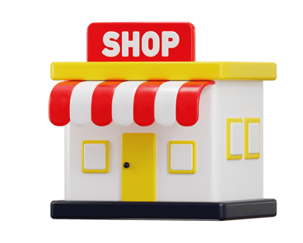 shop icon 3d rendering illustration png
