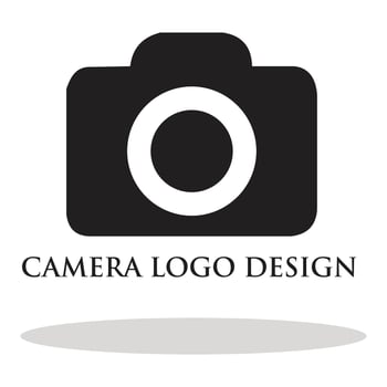 Photo camera silhouette, icon vector