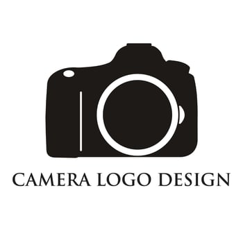 Photo camera silhouette, icon vector