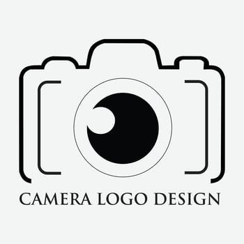 Photo camera silhouette, icon vector