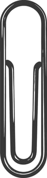 AI generated Silhouette paper clip black color only vector