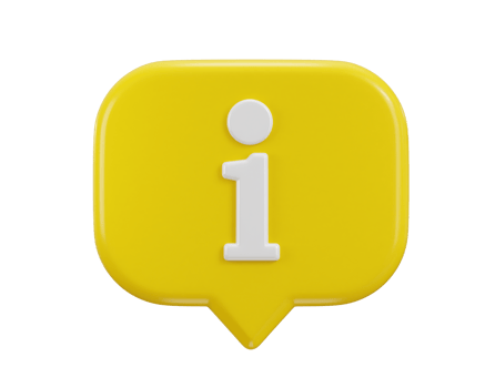 information icon sign or info illustration bubble symbol and website internet button icon 3d render png