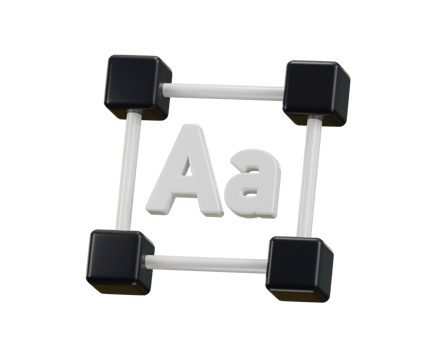 text tool icon 3d rendering illustration png