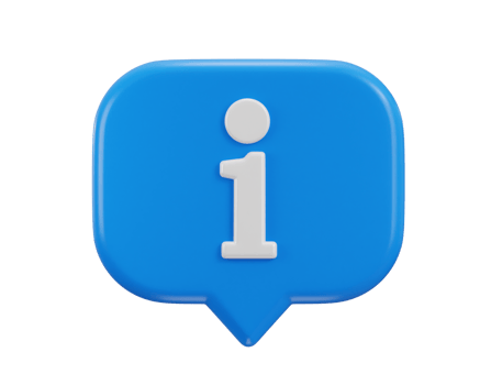 information icon sign or info illustration bubble symbol and website internet button icon 3d render png