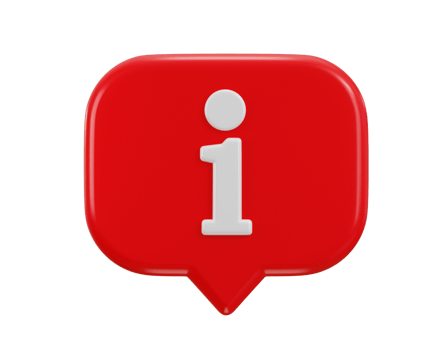 information icon sign or info illustration bubble symbol and website internet button icon 3d render png