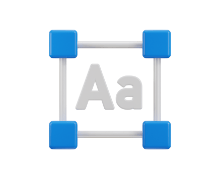 text tool icon 3d rendering illustration png