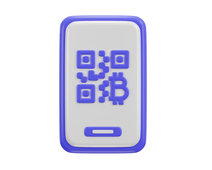 Smart phone with qr code scanner icon concept of online payment system icon 3d render png