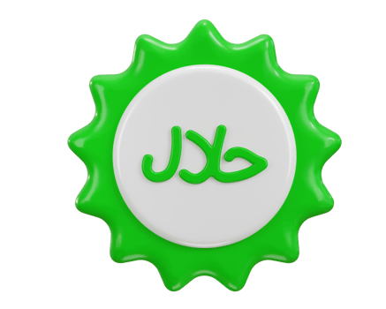 green halal badge icon 3d render png