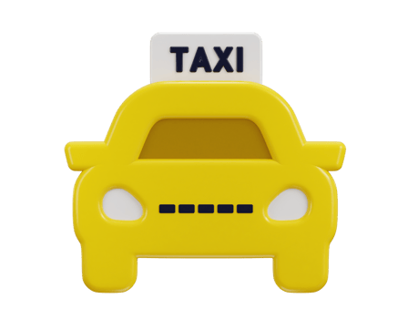 taxi car icon 3d render png