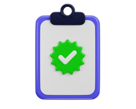 clipboard with check mark paper accept icon 3d rendering illustration png
