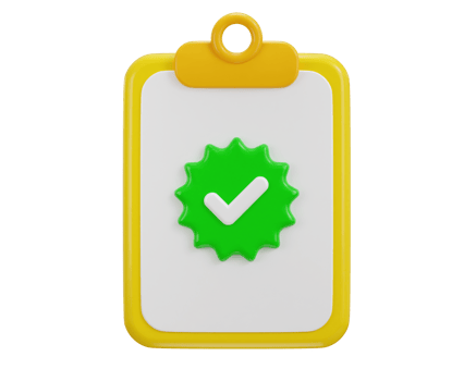 clipboard with check mark paper accept icon 3d rendering illustration png