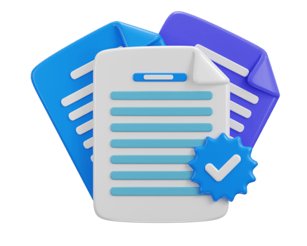 document application paper approved icon 3d render png