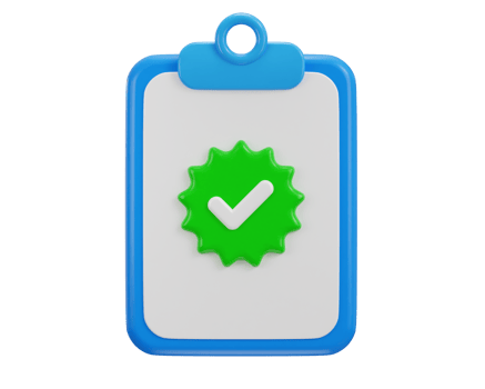 clipboard with check mark paper accept icon 3d rendering illustration png