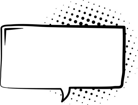 Pop art polka dots half tone black and white color speech bubble balloon icon sticker memo keyword planner text box banner, flat transparent element design png