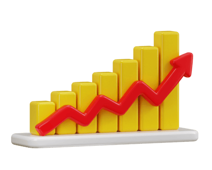 bar graph icon 3d render concept of business analytics icon illustration png