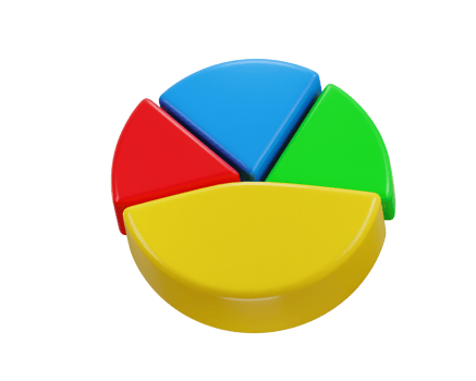 3d pie chart icon 3d illustration png