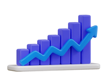 bar graph icon 3d render concept of business analytics icon illustration png