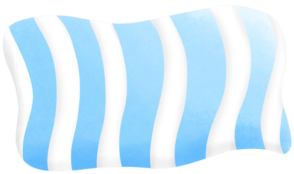A blue mat is used for sleeping on. png