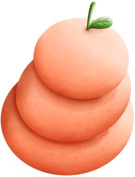 3 oranges stacked on top of each other png