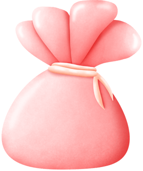 Pink clear purse png