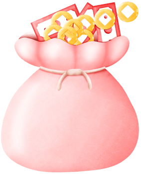 Pink clear purse png
