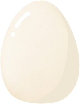 Eggs and eggshells are soft white. png
