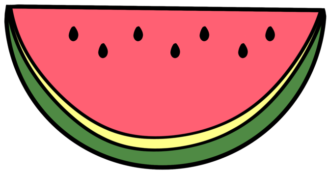 Watermelon cut into pieces png