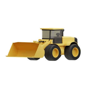 3D Illustration front loader png