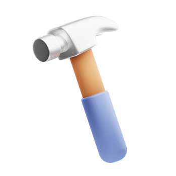 3D Illustration hammer png