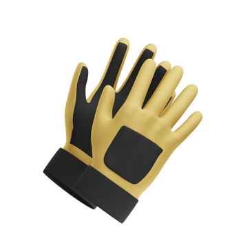 3D Illustration safety gloves png