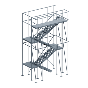3D Illustration scaffolding png
