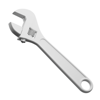 3D Illustration wrench png