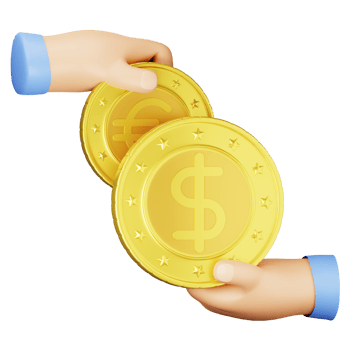 3D Illustration money exchange png