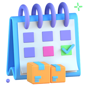3D Illustration delivery schedule png