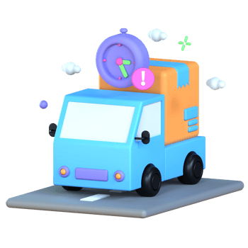 3D Illustration late delivery png