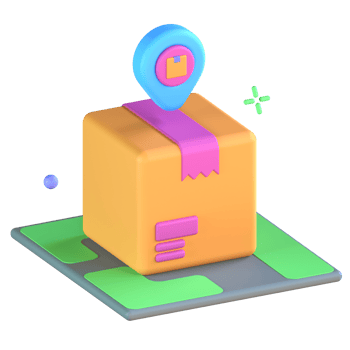 3D Illustration package location png