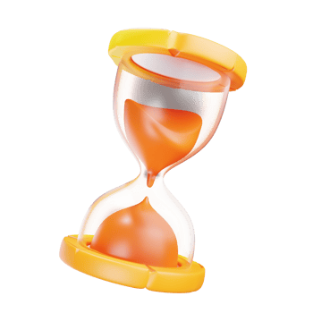 3D Illustration hourglass png