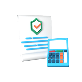 3D illustration health icon insurance calculator png