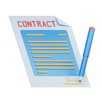 3D Illustration Real Estate contract png